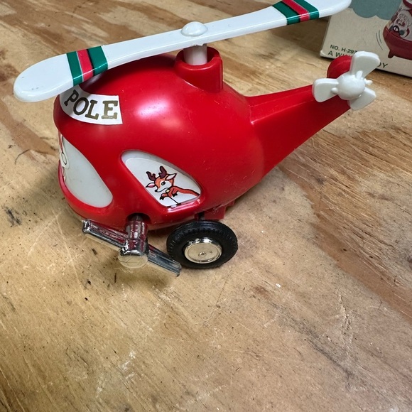 Kurt Adler Santa's Red Helicopter Toy - Picture 3 of 7